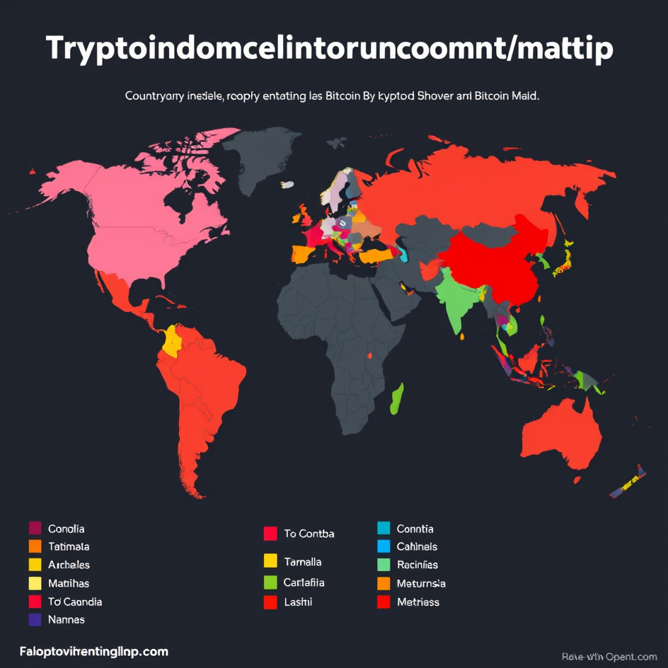 Map showing global cryptocurrency adoption by governments in 2025